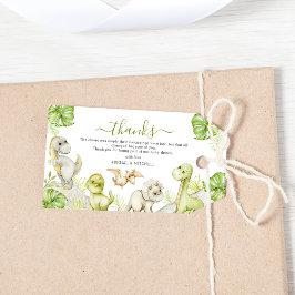 Sweet Watercolor Dinosaur Babydusche Geschenkanhänger