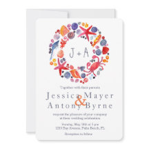 Sweet Watercolor Nautical Wreath Beach Hochzeit