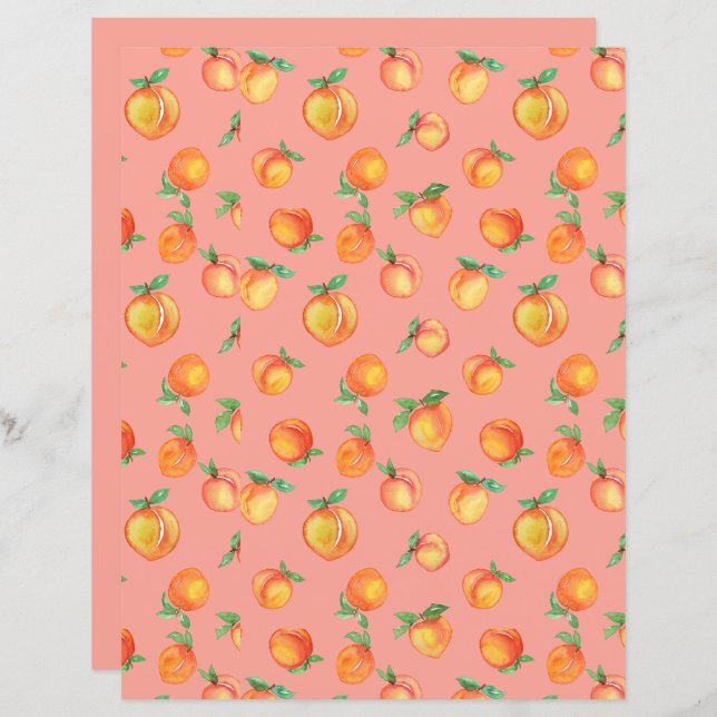 Sweet Watercolor Peach Muster (Vorne/Hinten)