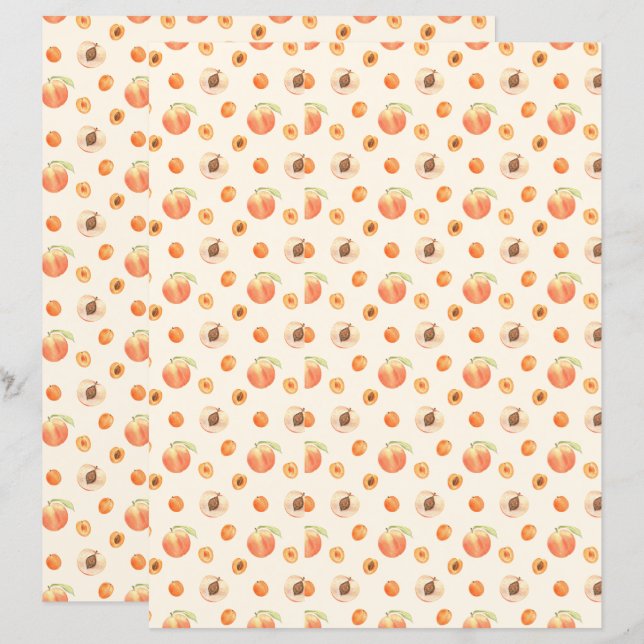 Sweet Watercolor Peach Muster (Vorne/Hinten)