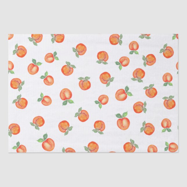Sweet Watercolor Peach Muster Seidenpapier (Vorderseite)