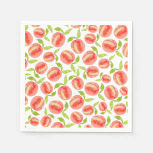 Sweet Watercolor Peach Muster Serviette