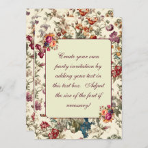 Sweet Watercolor Summer Floral Einladung Template