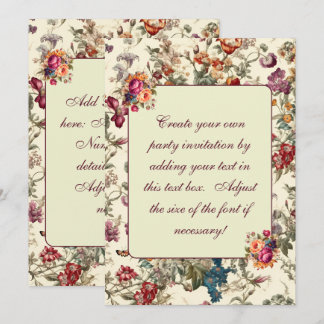 Sweet Watercolor Summer Floral Einladung Template
