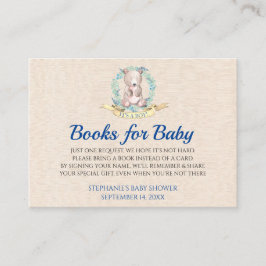 Sweet Watercolor Teddy Bär Botanisch Buch Begleitkarte