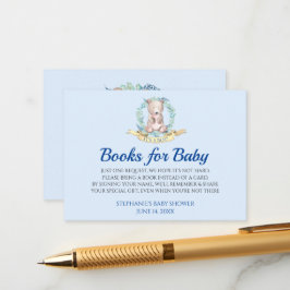 Sweet Watercolor Teddy Bear Blue Bringen Sie ein B Begleitkarte