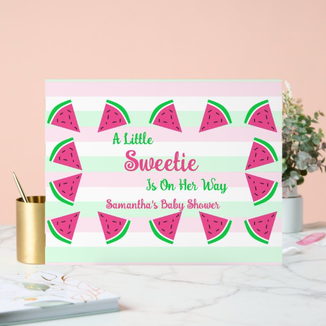 Sweet Watermelon Baby Dusche Acrylschild (Hochzeit)