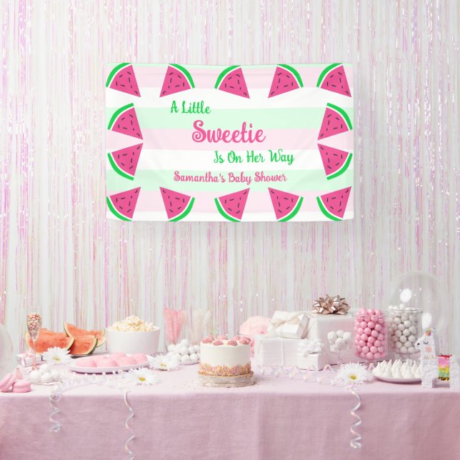 Sweet Watermelon Baby Dusche Banner (Party)