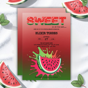 Sweet Watermelon Baby Dusche Einladung