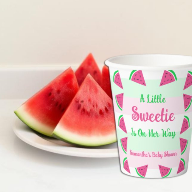 Sweet Watermelon Baby Dusche Pappbecher (Von Creator hochgeladen)