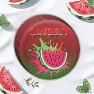 Sweet Watermelon Baby Dusche Pappteller