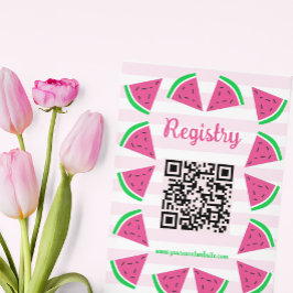 Sweet Watermelon Baby Shower Registry Begleitkarte