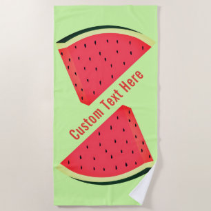 Sweet Watermelon Beach Handtuch Custom Text and Co