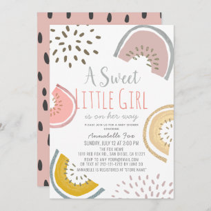 Sweet Watermelon Boho Baby Shower Einladung