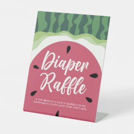 Sweet Watermelon Diaper Raffle Summer Baby Dusche Sockelschild