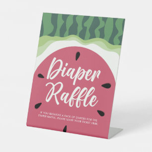 Sweet Watermelon Diaper Raffle Summer Baby Dusche Sockelschild