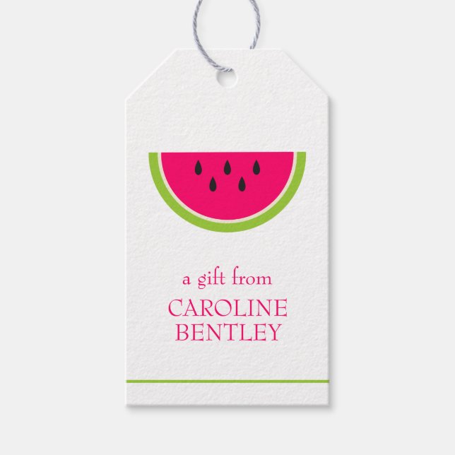 Sweet Watermelon Personalisiert Gift Tags Geschenkanhänger (Vorderseite)