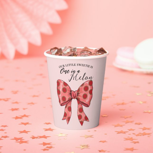 Sweet Watermelon Ribbon Sommer Pappbecher (Insitu)