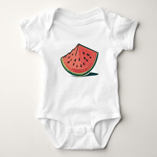 Sweet Watermelon Slice Baby Baby Strampler (Vorderseite)