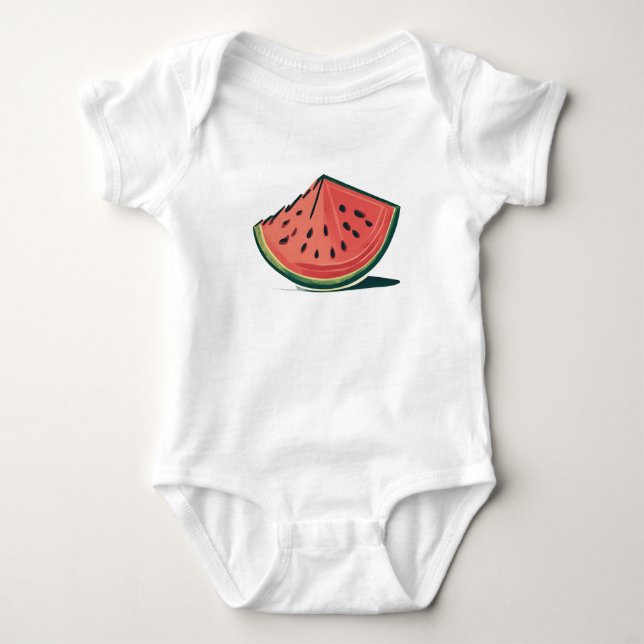 Sweet Watermelon Slice Baby Strampler (Vorderseite)