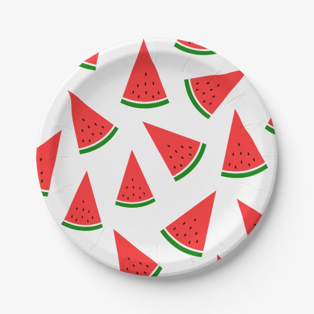Sweet Watermelon Slice Pattern Pappteller (Vorderseite)