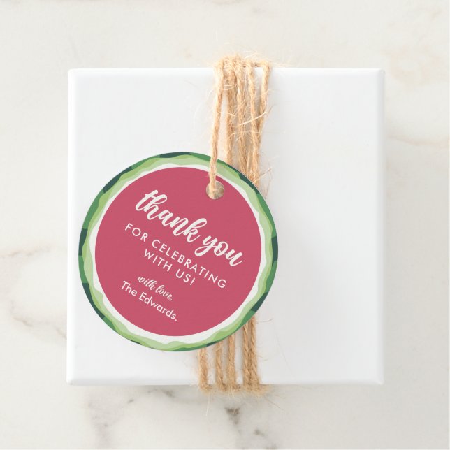 Sweet Watermelon Summer Baby Dusche Geschenkanhänger (Beispiel)