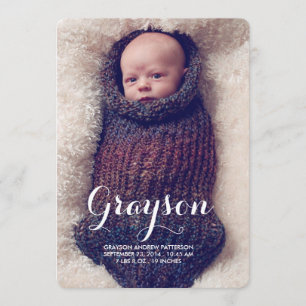 Sweet Welcome Two Foto Moderne Geburtserklärung Ankündigung