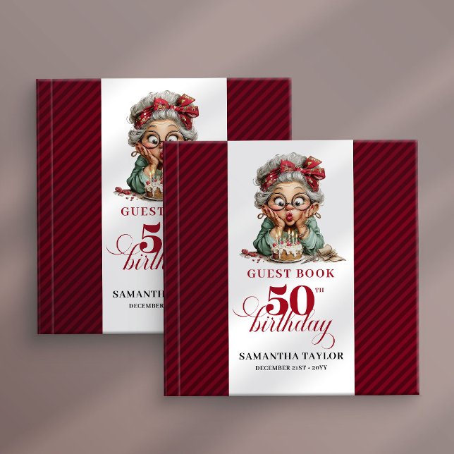 Sweet whimsical 50th lady guest signature book gästebuch (Sweet whimsical 50th lady guest signature book)