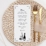 Sweet Whimsical Handgeschriebene Illustrierte Hoch Menükarte<br><div class="desc">Sweet Whimsical Handgeschriebenes Illustriertes Hochzeitmenü</div>