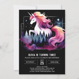 Sweet Whimsical Horse Birthday Einladung