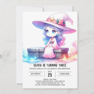 Sweet Whimsical Wizard Geburtstag Einladung