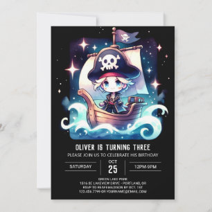 Sweet Whimsy Pirate Birthday Einladung