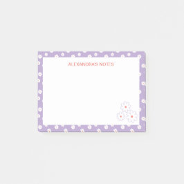 Sweet White Daisies Blumenmuster Personalisiert Post-it Klebezettel