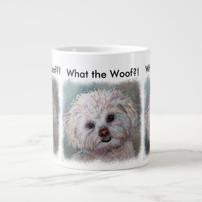 SWEET WHITE MALTESE YORKIE MIX Jumbo-Tasse (Vorderseite)