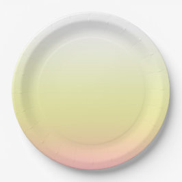 Sweet White Yellow Pink Gradient Ombre Pappteller
