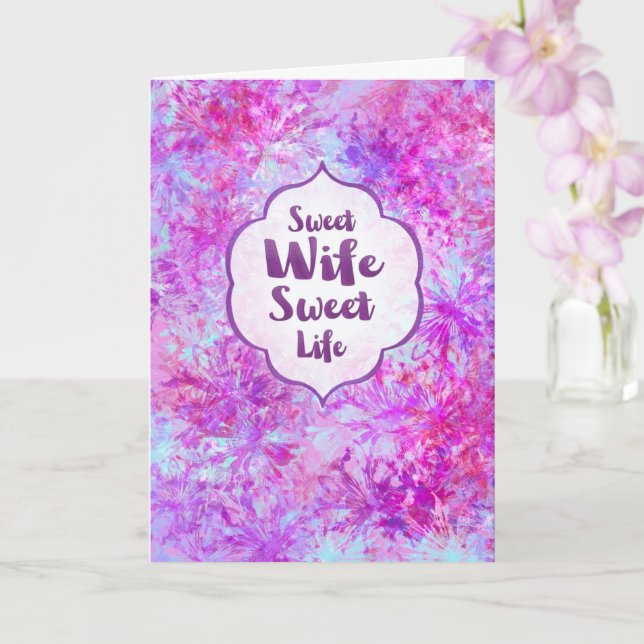 Sweet Wife Sweet Life Anniversary Card  Karte (Orchidee)