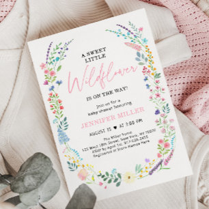 Sweet Wildflower Baby Shower Einladung