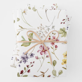 Sweet Wildflower Baby Shower Geschenkpapier Set
