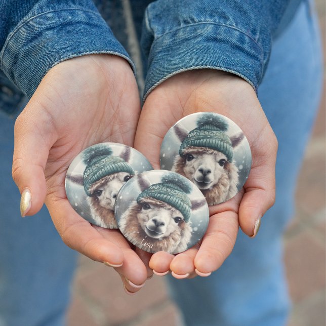 Sweet Winter Alpaca, Brauch Button (Von Creator hochgeladen)