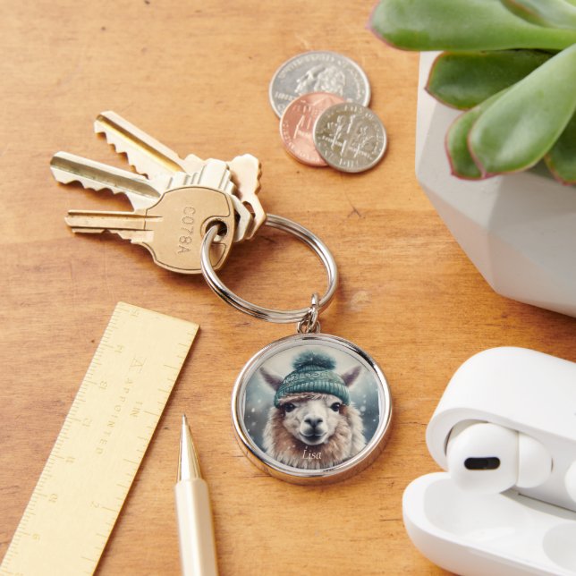 Sweet Winter Alpaca, Brauch Schlüsselanhänger (Schreibtisch)