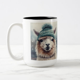 Sweet Winter Alpaca Zweifarbige Tasse
