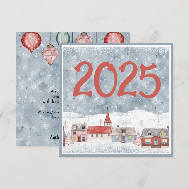 Sweet Winter Landschaft 2025 New Years Holiday Car (Vorne/Hinten)