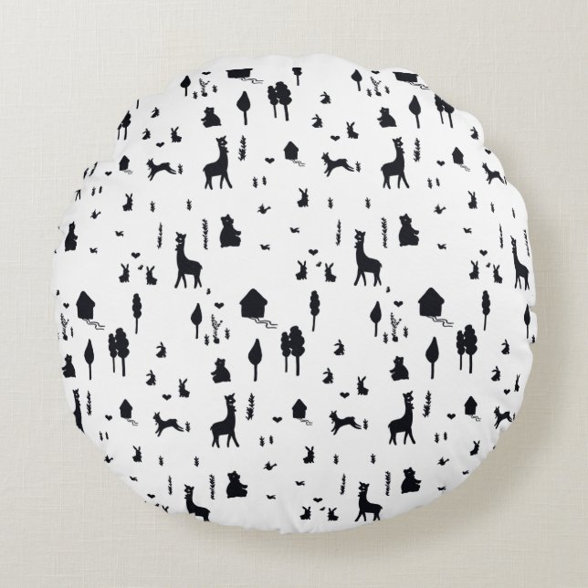 Sweet winter rundes kissen (Vorderseite)