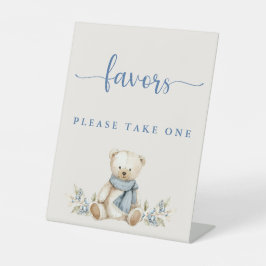 Sweet Winter Teddy Bear Baby Shower Favors  Sockelschild