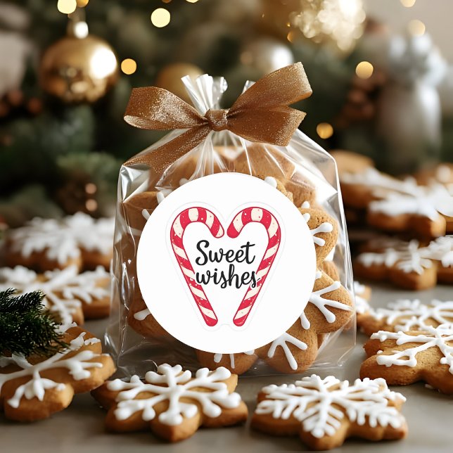 Sweet Wishes Christmas Sticker | Candy Cane Heart  (Von Creator hochgeladen)
