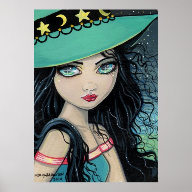 Sweet Witch Poster Print von Molly Harrison (Vorne)