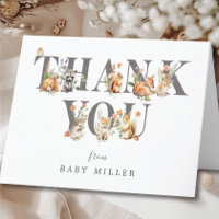 Sweet Woodland Tiere Danke Karte