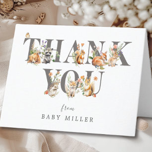 Sweet Woodland Tiere Danke Karte