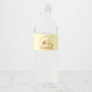 Sweet Words for Rustic Party Gäste Wasserflaschenetikett