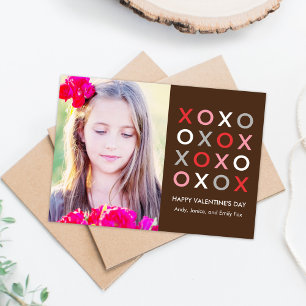 Sweet XOXO Valentine's Day Foto Cards Feiertagskarte